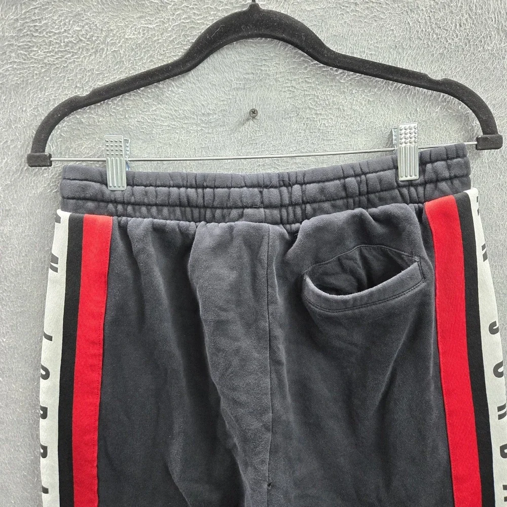 Jordan‎ Men Activewear Pants S Black Embroidered Sweatpants Colorblock Fleece